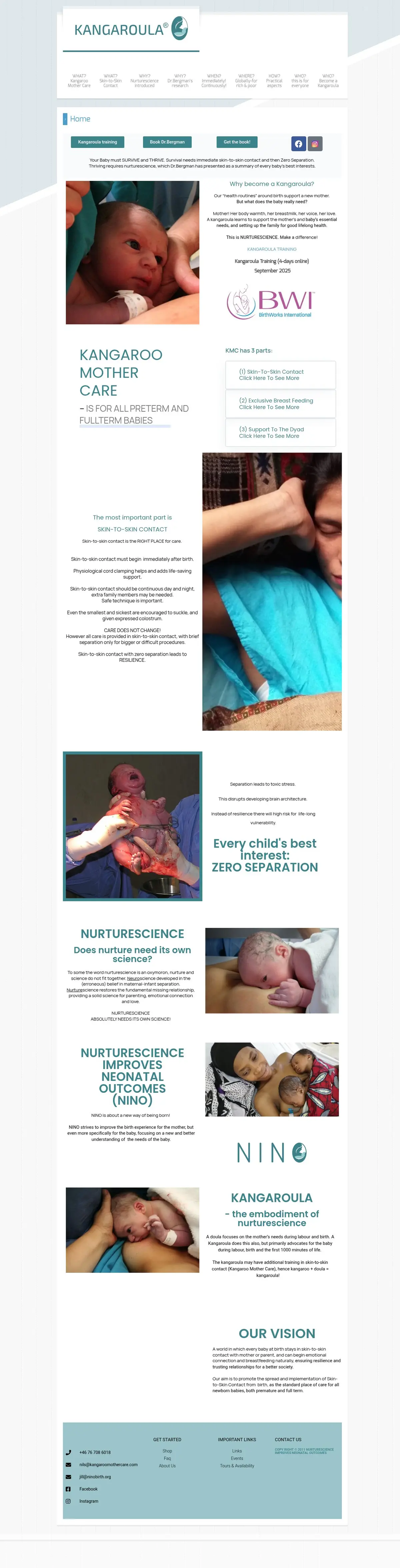 Kangaroo Mother Care website